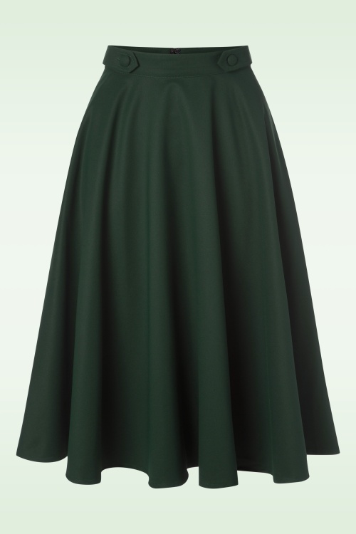 Banned Retro - Di Di Swingrok in bosgroen