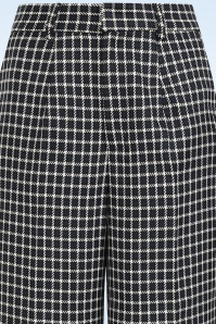 Banned Retro - Check It Out pantalon in marineblauw 2