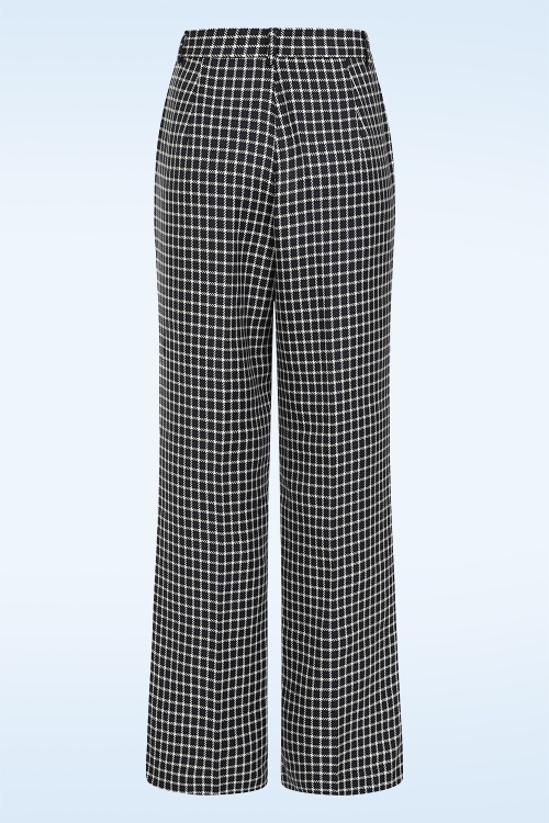 Banned Retro - Check It Out pantalon in marineblauw 3