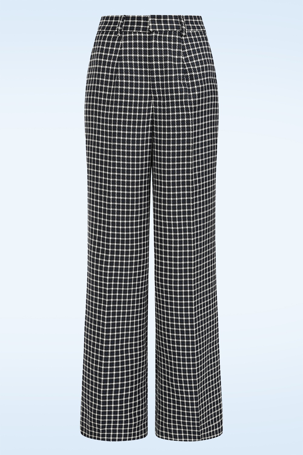 Banned Retro - Check It Out pantalon in marineblauw