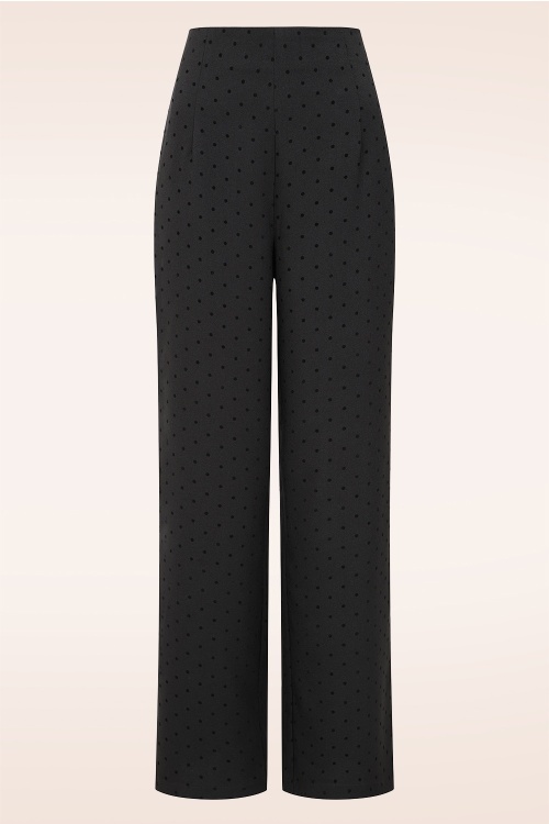 Banned Retro - Dotty Delight pantalon in zwart