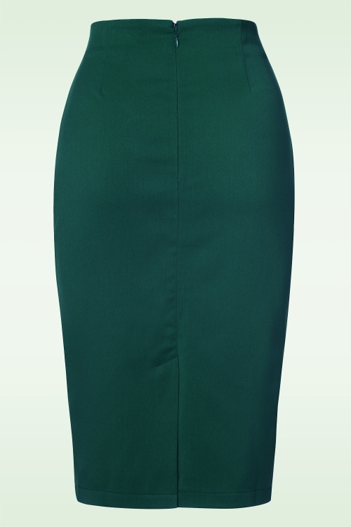 Banned Retro - Paula pencilrok in blauwgroen 3