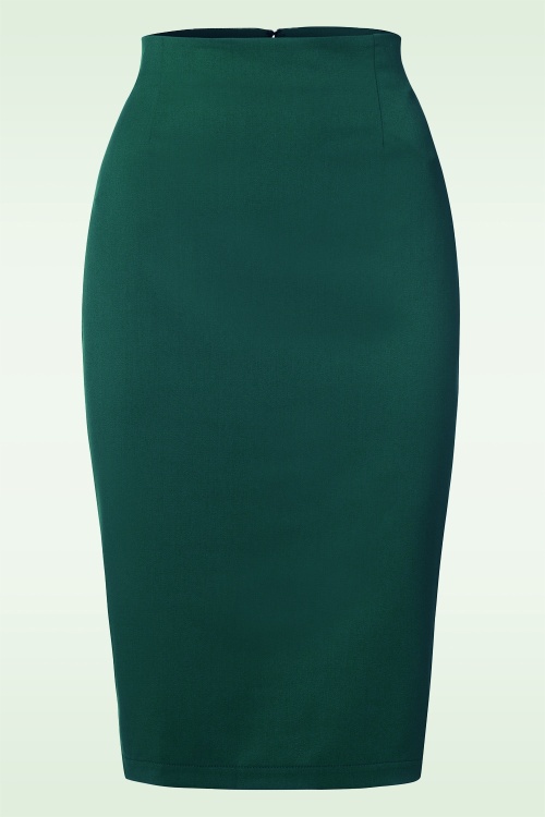 Banned Retro - Paula pencilrok in blauwgroen 2