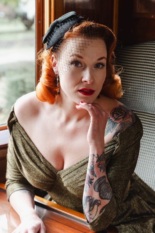 Banned Retro - Candice-hoed in zwart