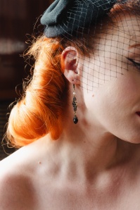 Lovely - Victoriaanse filigraan oorbellen in zwart