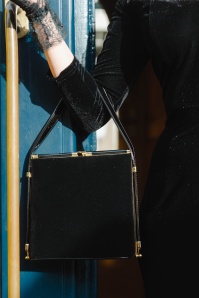 Banned Retro - Felicia Velvet handtas in zwart