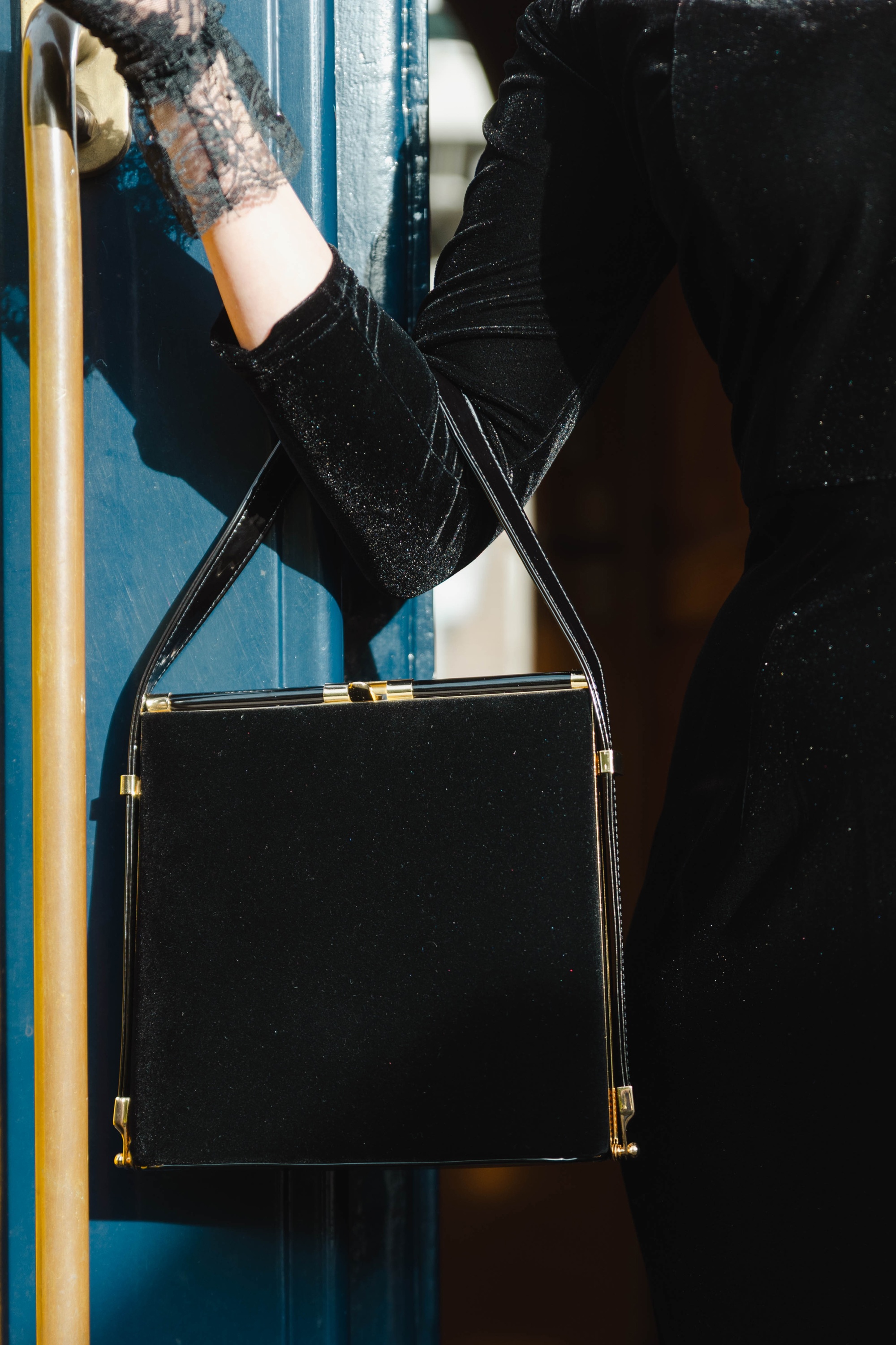 Banned Retro - Felicia Velvet handtas in zwart