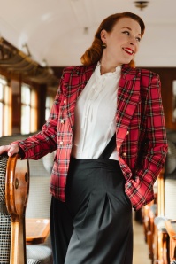 Hearts & Roses - Gillian tartan blazer in rood