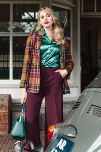 King Louie - Daisy Caroll Check blazer in goudbruin 