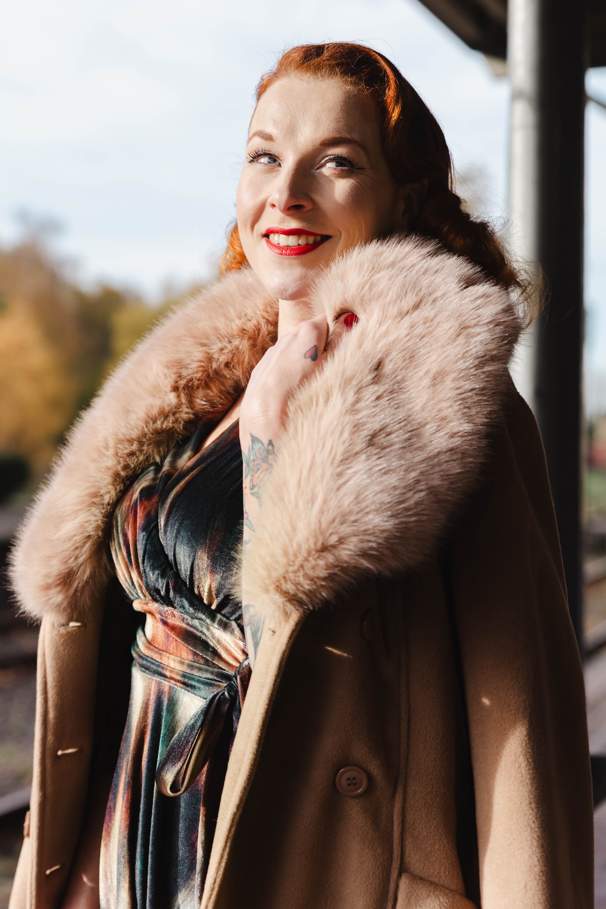 Topvintage Boutique Collection - Topvintage exclusive ~ Grace A-lijn jas in camelbruin 2