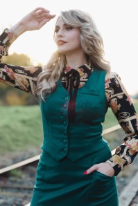 Emmy Design - The Suit Up gilet van wol in petrol