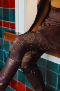 Marcmarcs - Flower 40 Den panty in zwart