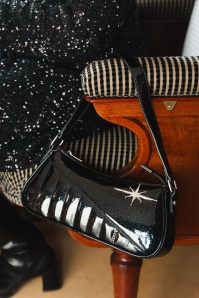 Banned Retro - Starlit Shimmer handtas in zwart