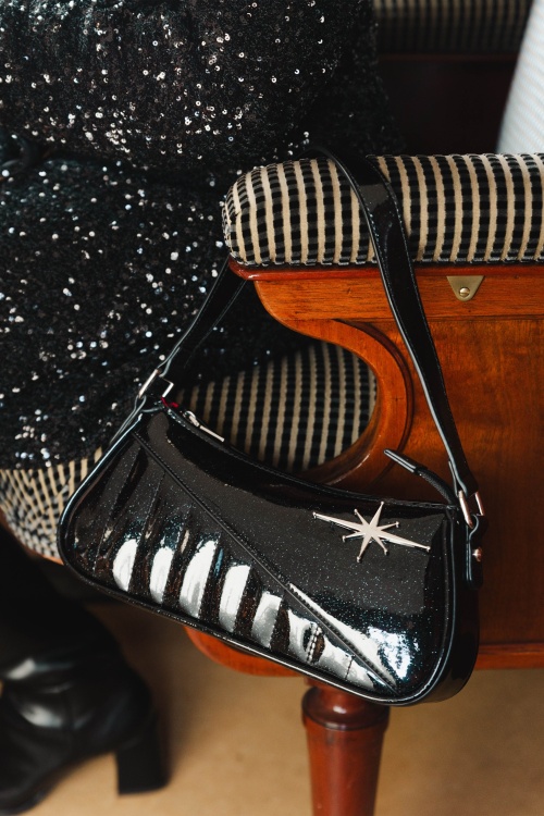 Banned Retro - Starlit Shimmer handtas in zwart