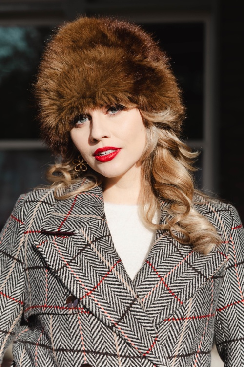 Amici - Corine Faux Fur hoed in bruin