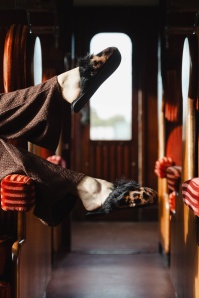 Amici - Felix pantoffels in zwart en luipaard 2