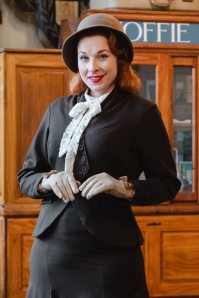 Miss Candyfloss - Coline Sadie blazer in donkerbruin 2