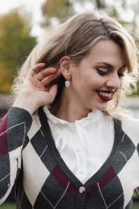 Day&Eve by Go Dutch Label - Pearly Leaves oorbellen in goud 2