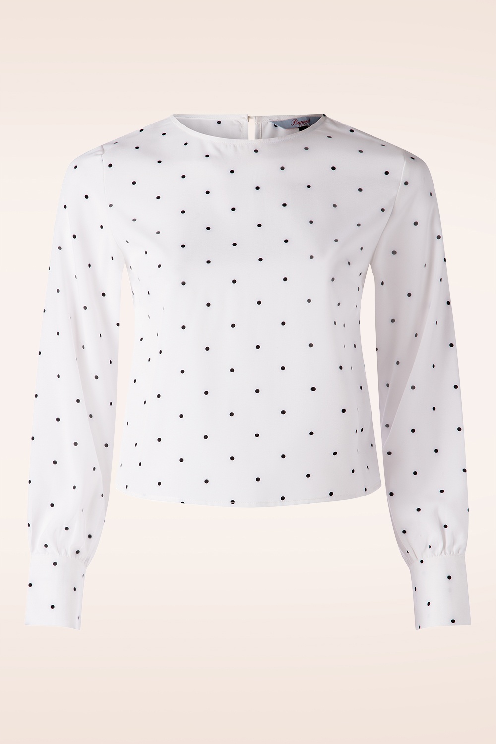Banned Retro - Boxy Dot-blouse in wit