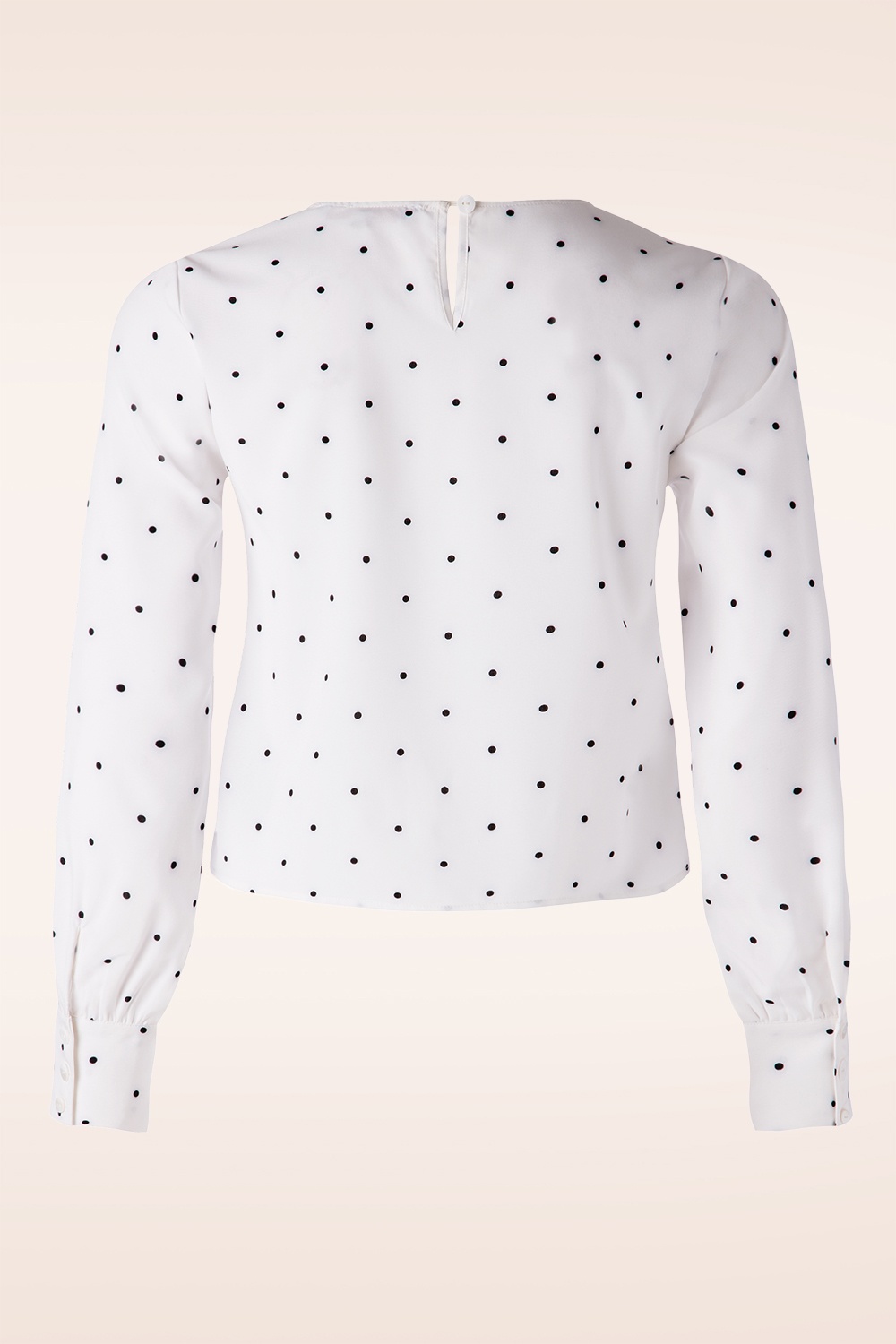 Banned Retro - Boxy Dot-blouse in wit 2