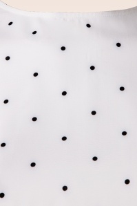 Banned Retro - Boxy Dot-blouse in wit 3