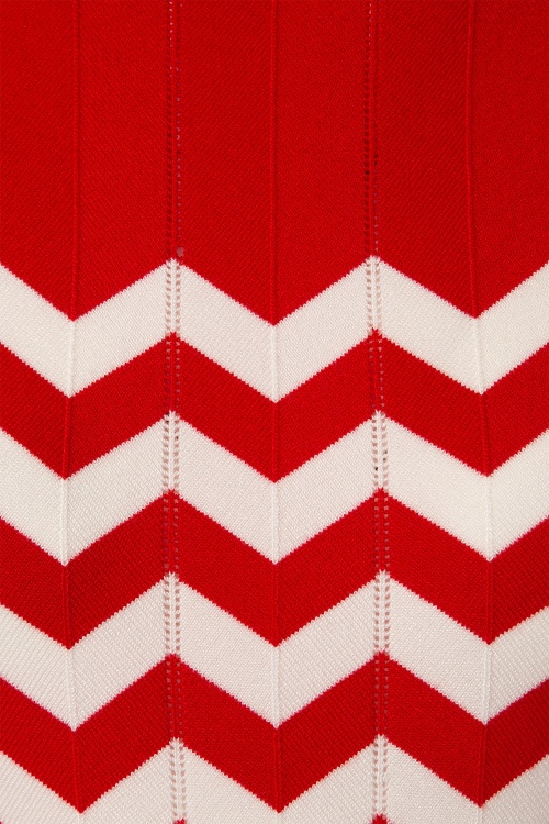 Banned Retro - Vanille Top in rood en wit 4