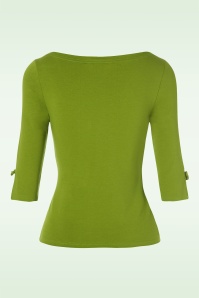 Banned Retro - Oonagh-topje in olijfgroen 2