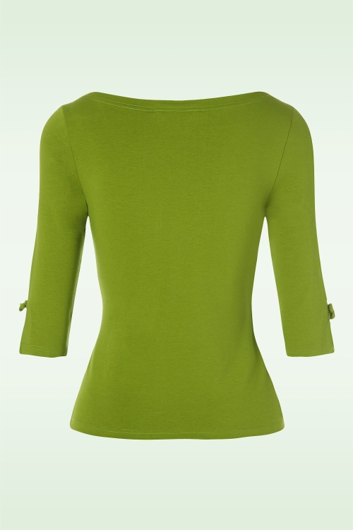 Banned Retro - Oonagh-topje in olijfgroen 2