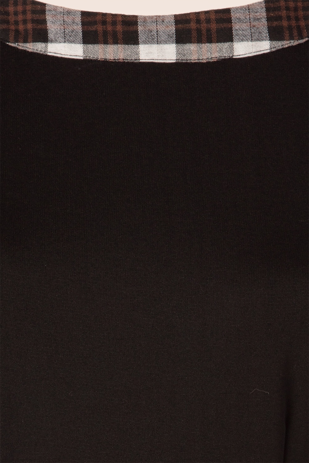 Banned Retro - Work It Out penciljurk met geruite afwerking in zwart 3