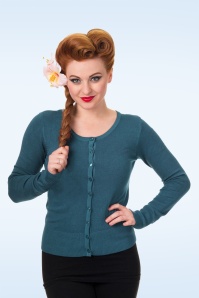 Banned Retro - Getaway Cardigan in Blauw