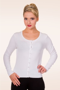 Banned Retro - Little Luxury Cardigan in wit
