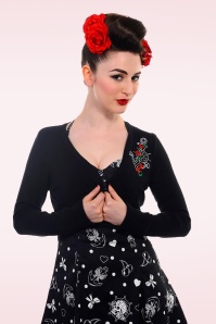 Banned Retro - Anker Bolero in zwart