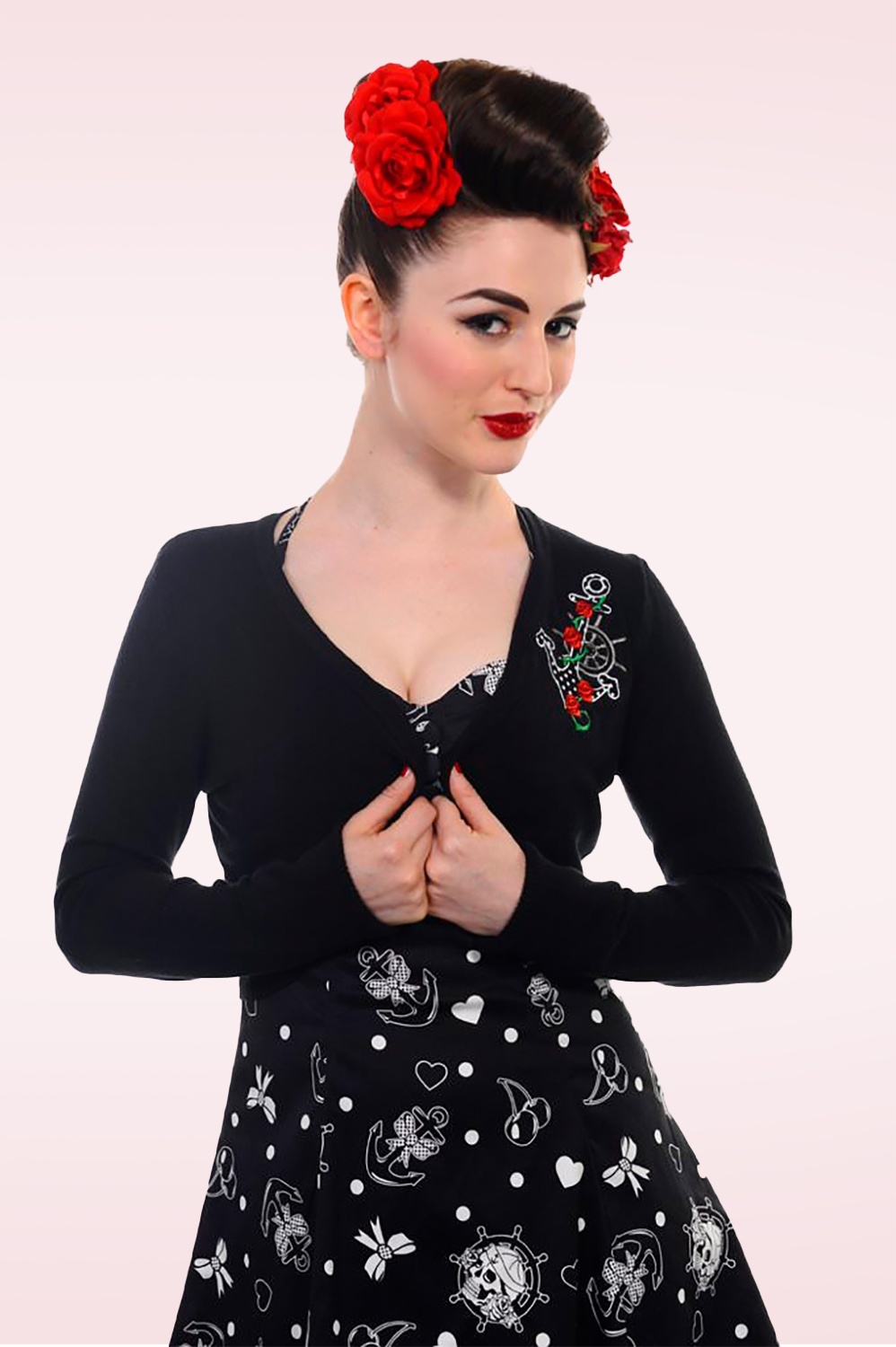 Banned Retro - Anker Bolero in zwart