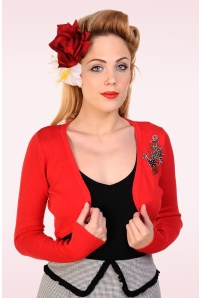 Banned Retro - Anchor Bolero in rood