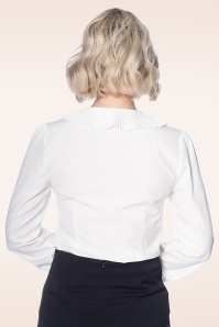 Banned Retro - Creative Cat Blouse in wit 4