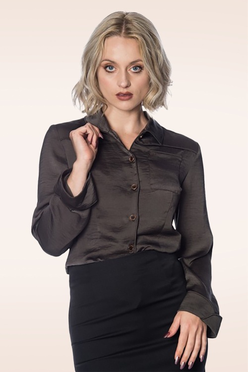 Banned Retro - Toni Blouse in grijs