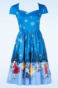 King Louie - Sandy Estelle Zigzag jurk in bordeaux rood