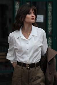 Banned Retro - Bonnie blouse in wit