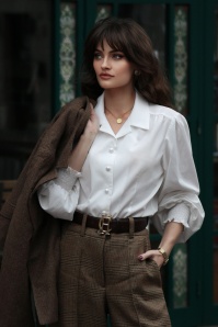 Banned Retro - Bonnie blouse in wit 4