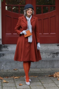 Hearts & Roses - Harper swing jas in roestbruin 6