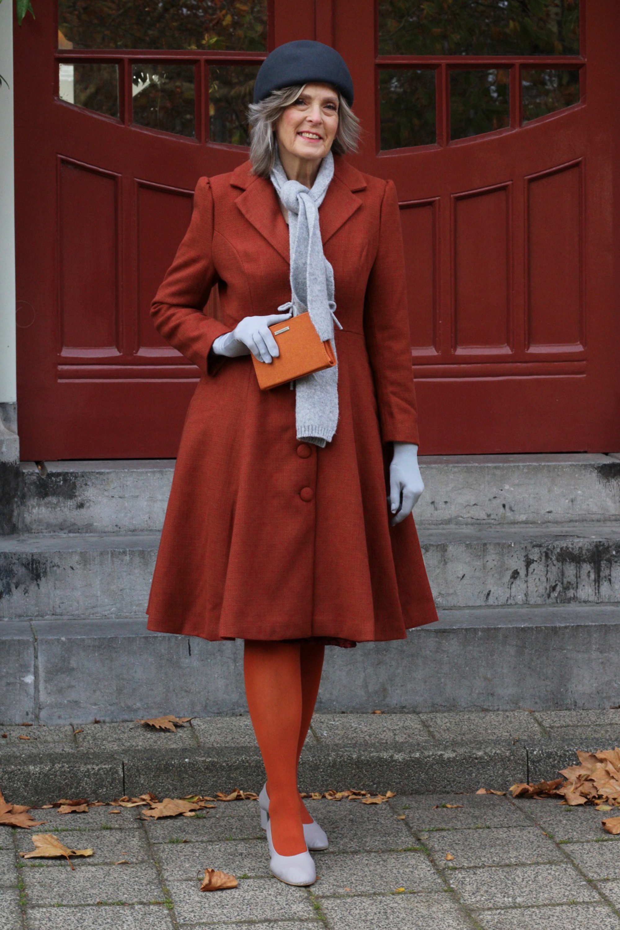 Hearts & Roses - Harper swing jas in roestbruin 6