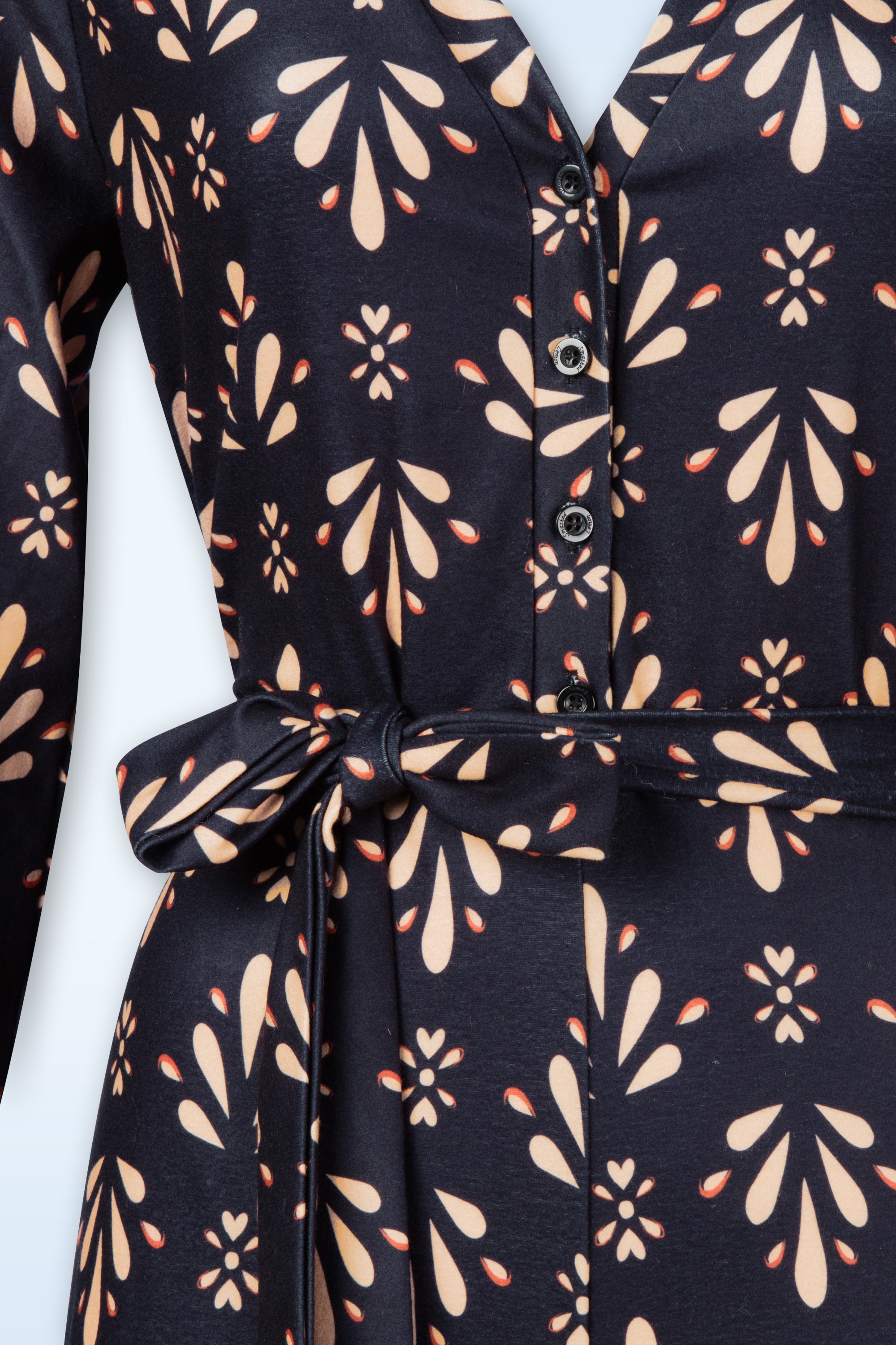 Smashed Lemon - Jessy jumpsuit in donkerblauw en beige 2