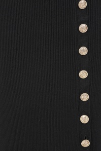 K-Design - Linear Luxe gebreide maxi jurk in zwart 4