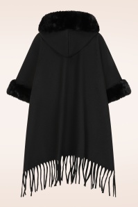 K-Design - Hood & Glow poncho in zwart 3