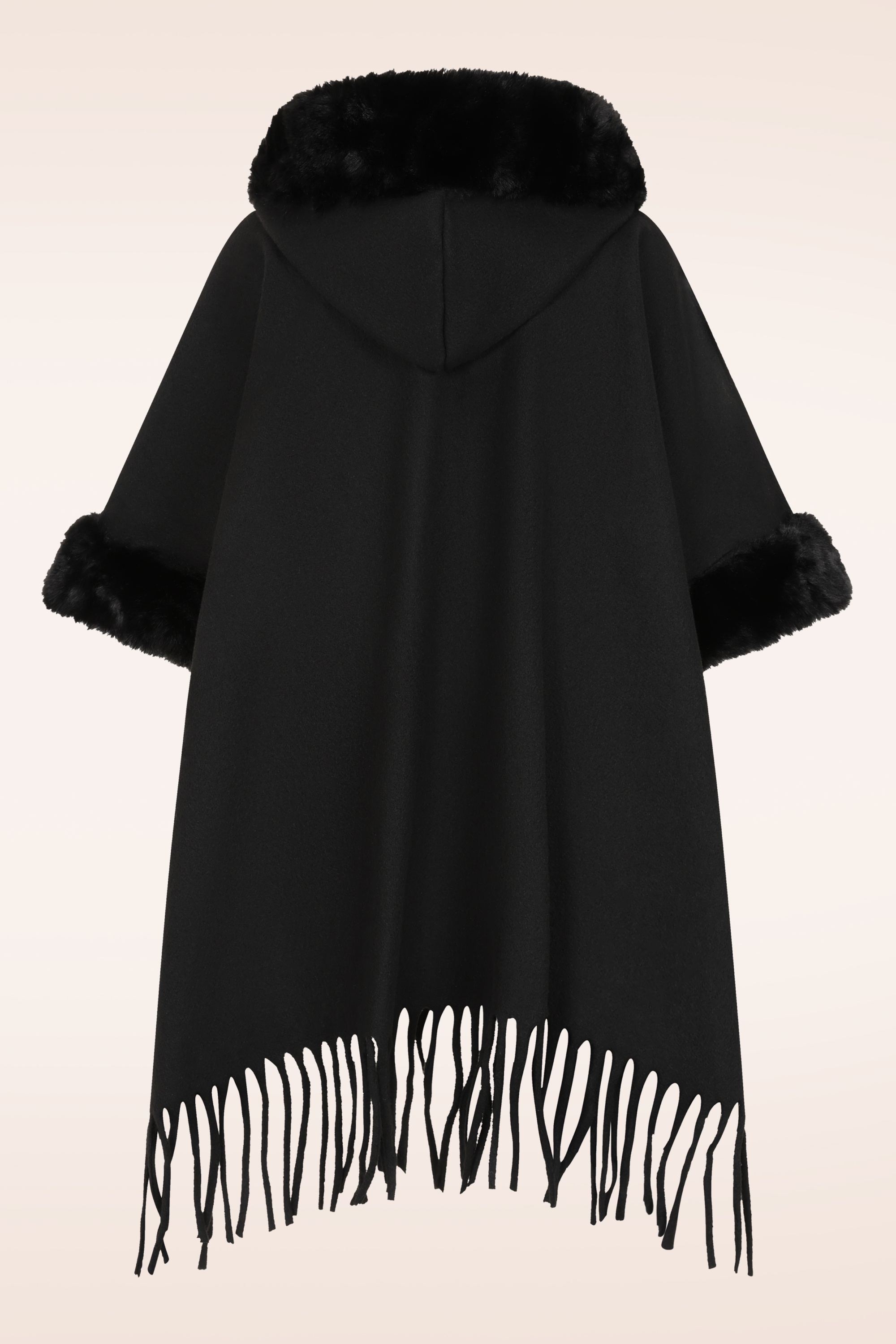 K-Design - Hood & Glow poncho in zwart 3