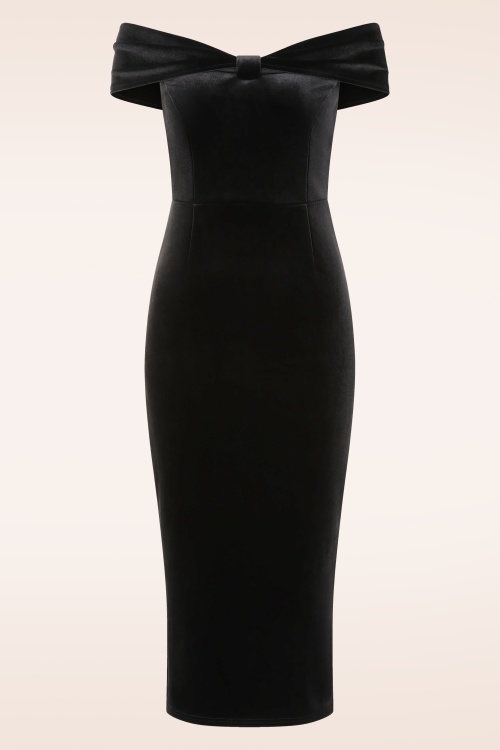 Timeless - Rhia midi jurk in zwart