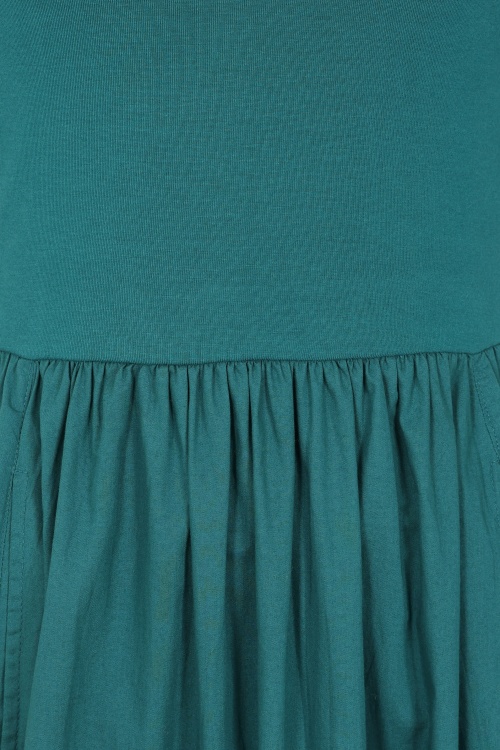 Seasalt - Madder katoenen midi jurk in ijsvogelblauw 2