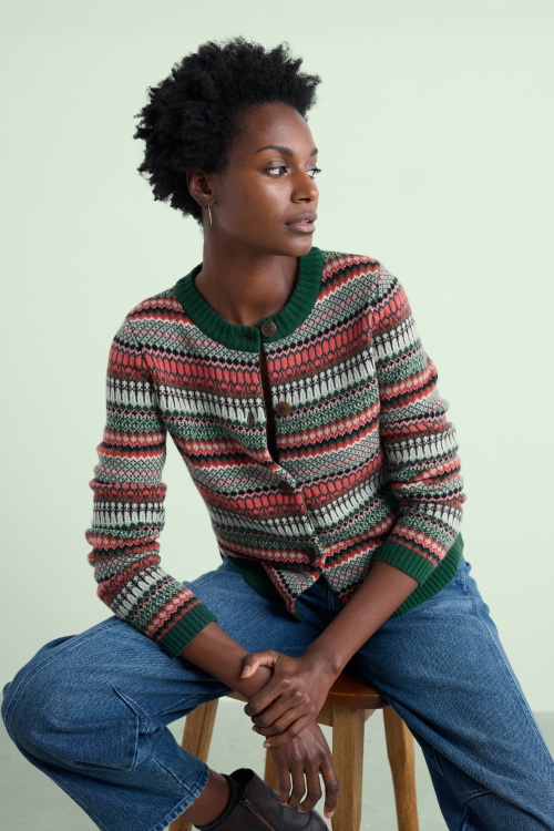 Seasalt - Percella Cove cardigan in donker forage mix 2