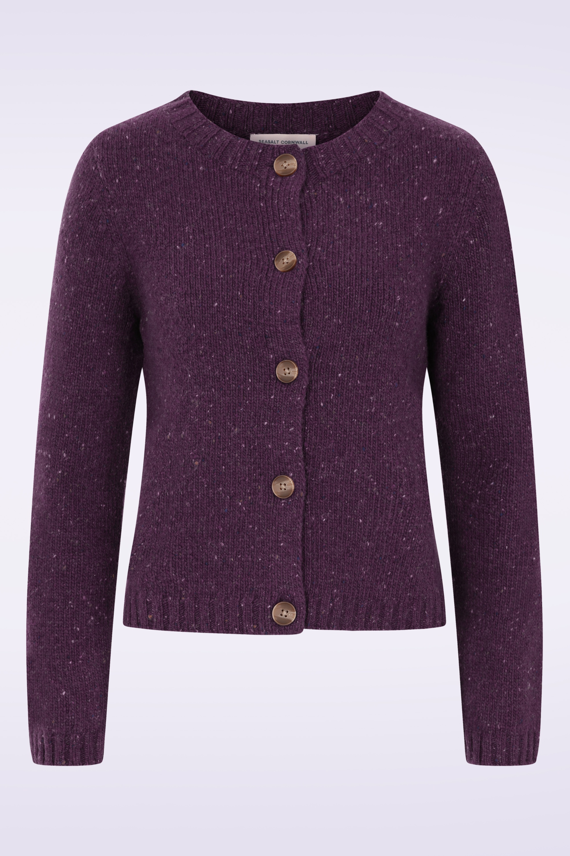 Seasalt - Dawson Pick cardigan in merino druifpaars