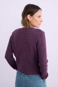 Seasalt - Dawson Pick cardigan in merino druifpaars 4